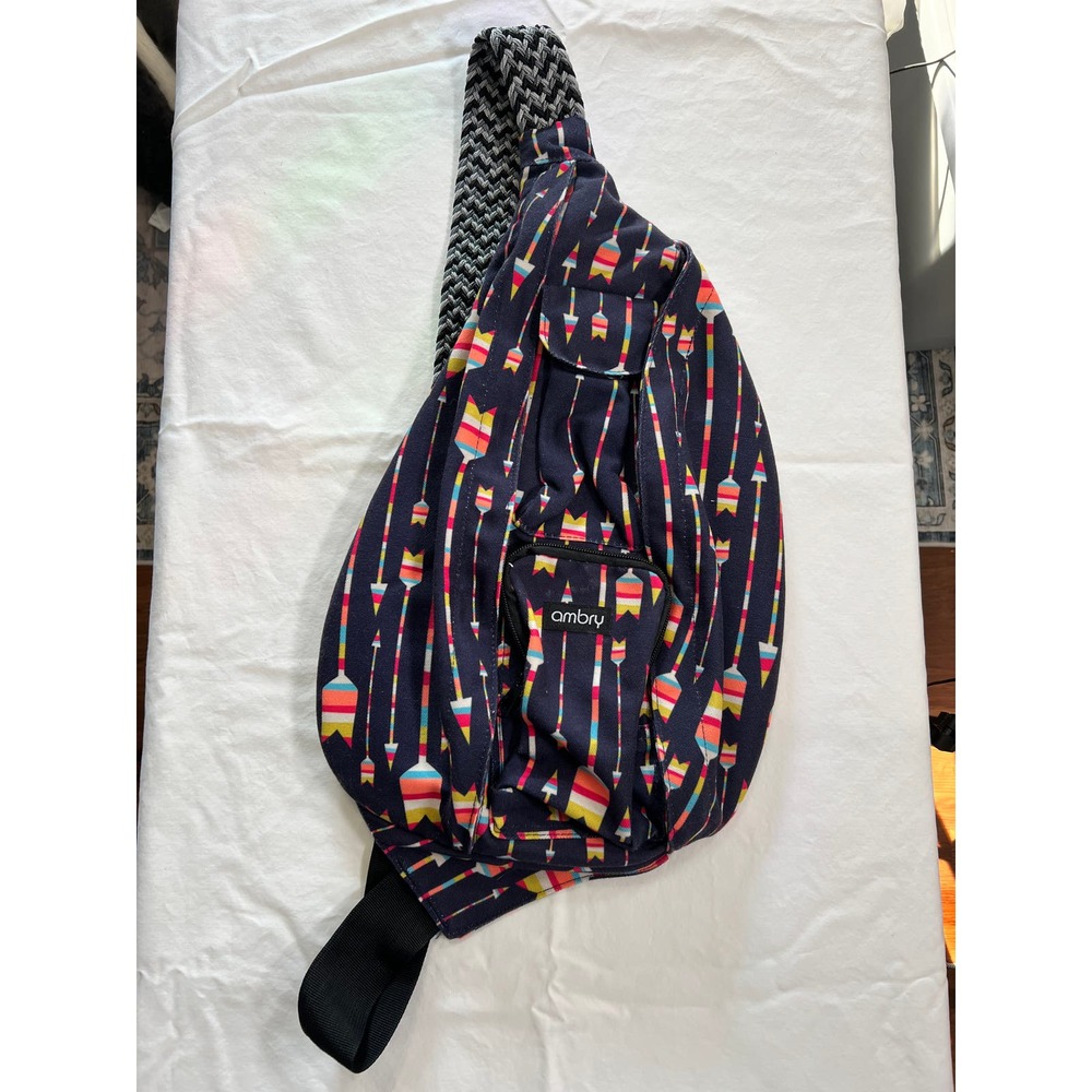 Ambry Navy Multicolor Arrow Rope Strap Crossbody Bag One Size